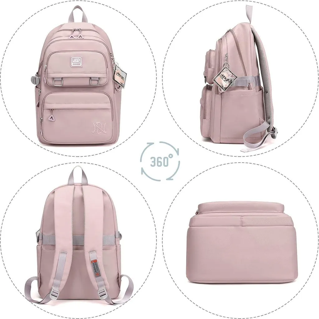 Sac à dos d'école mixte grande capacité 30L imperméable en nylon - 5