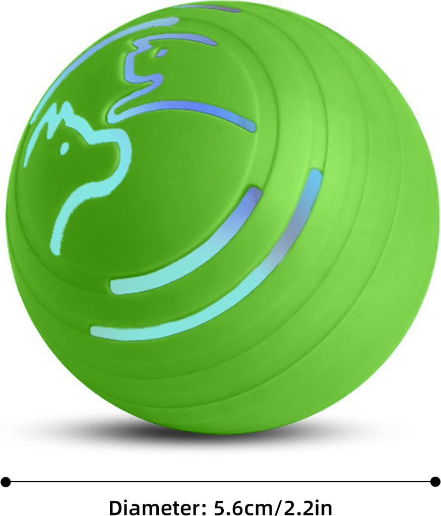 Interaktiver vibrierender Hundeball mit buntem Licht, 4 Produktbild 