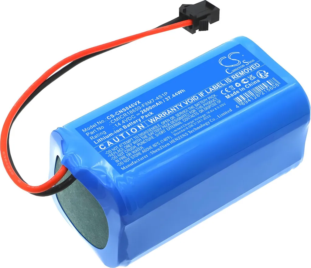 Upgrade Batteria TECHTEK 2600mAh per Cecotec Conga Eternal Laser