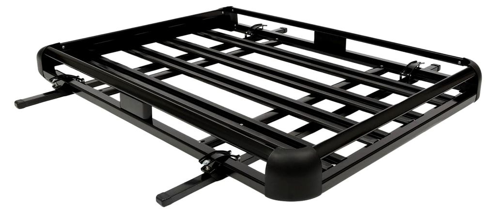 Dachträger 140 x 135 cm, verstellbare Breite, Aluminium Dachgepäckträger bis 150 kg, Gepäckkorb für SUV-Modelle mit integrierten Gepäckträgern
