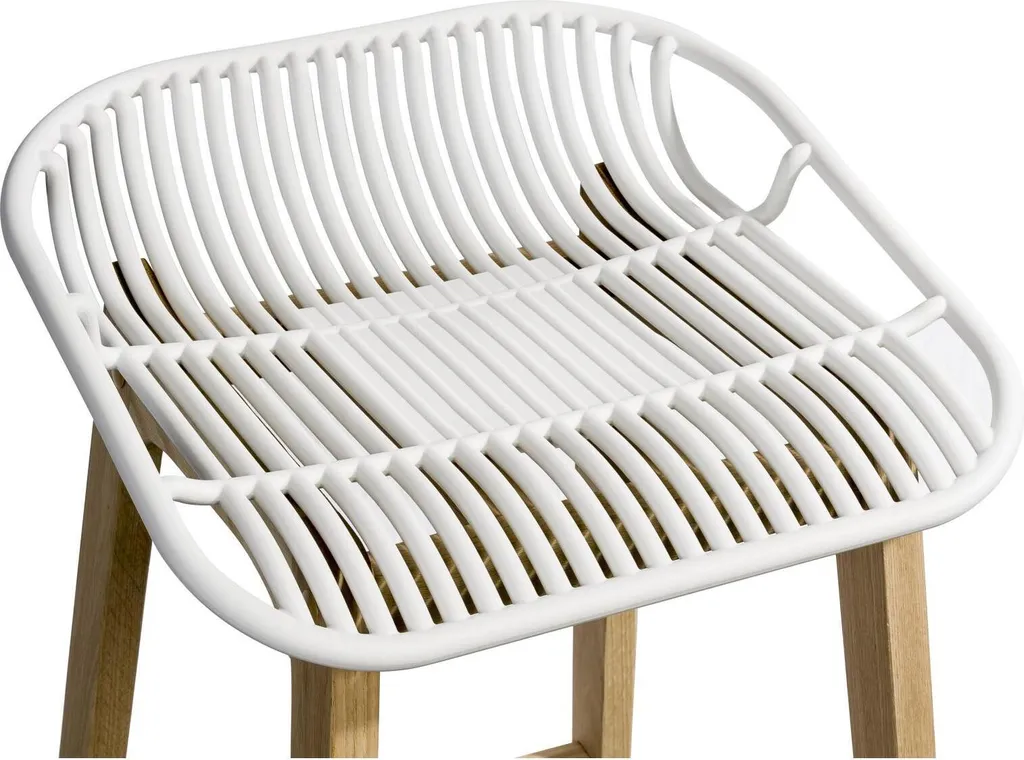 Chaises de bar MALMO 65cm en bois de chêne massif et assise durable