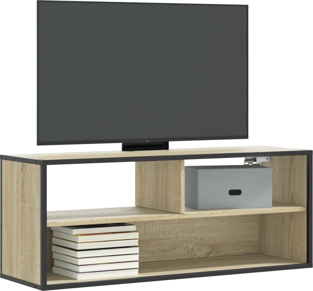 Maison Exclusive - TV-Schrank Sonoma-Eiche 100x31x39,5 cm Holzwerkstoff und Metall