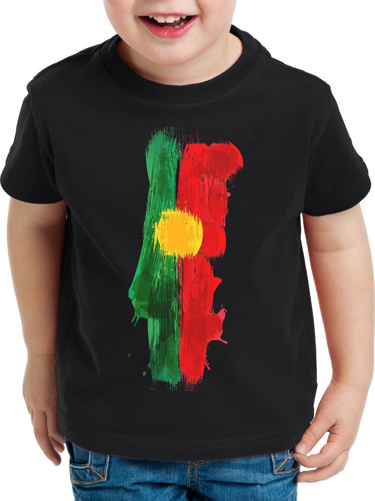 BaumwolleCloud Flagge Portugal Kinder T-Shirt Fußball Sport WM EM Fahne