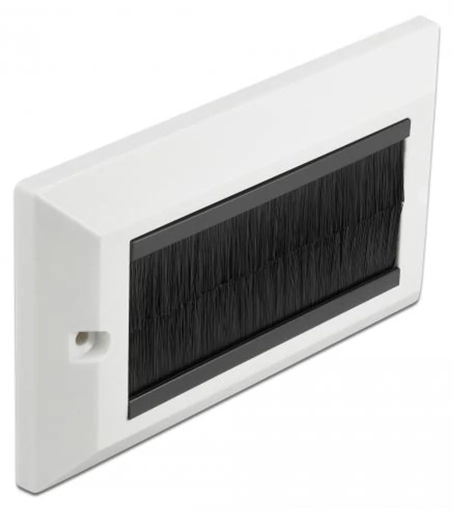 Delock Cache-câbles 146 x 86 mm avec brosse pour plaque de finition murale