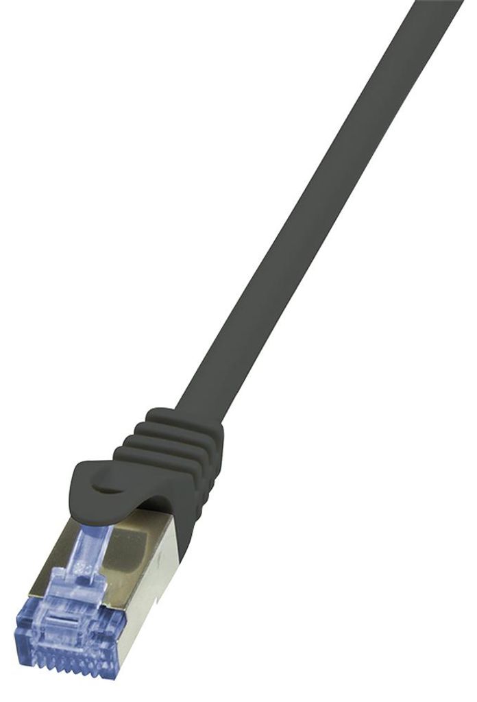 LogiLink Patchkabel Kat. 6A S/FTP 0,5 m schwarz Produktbild 