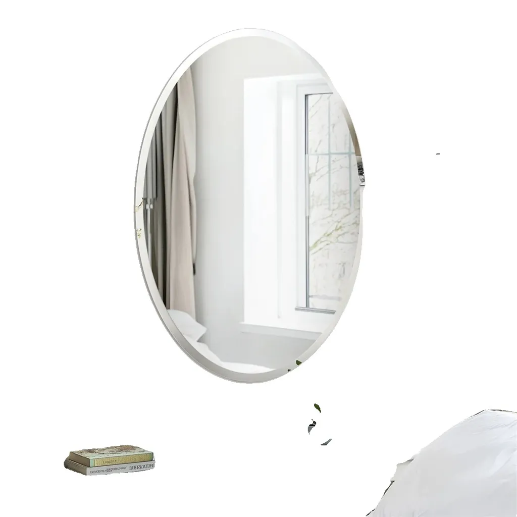 Miroir de salle de bain ovale sans bordure 61x81 cm verre renforcé