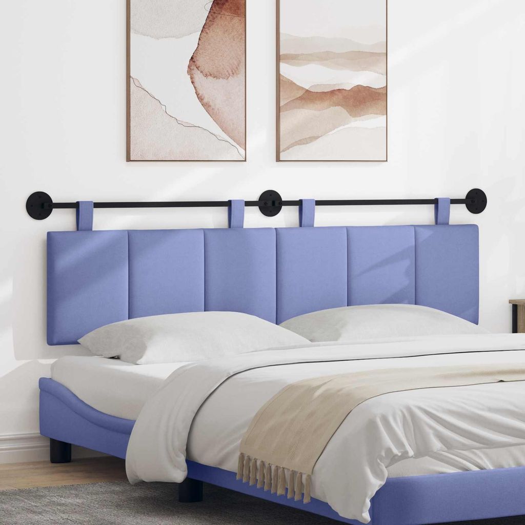 "Seasonal Sale"Hängevorderseite Wandmontiert 1 PC eleganten Look - CLORIS - für Schlafzimmer - Jeans blau 170x55x5 cm Stoff - Kopfteile DEMöbel5...