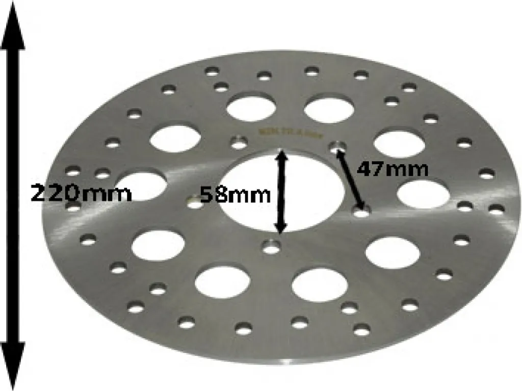 Disque de frein KS50 220mm BestPrice en acier inoxydable pour moto avant
