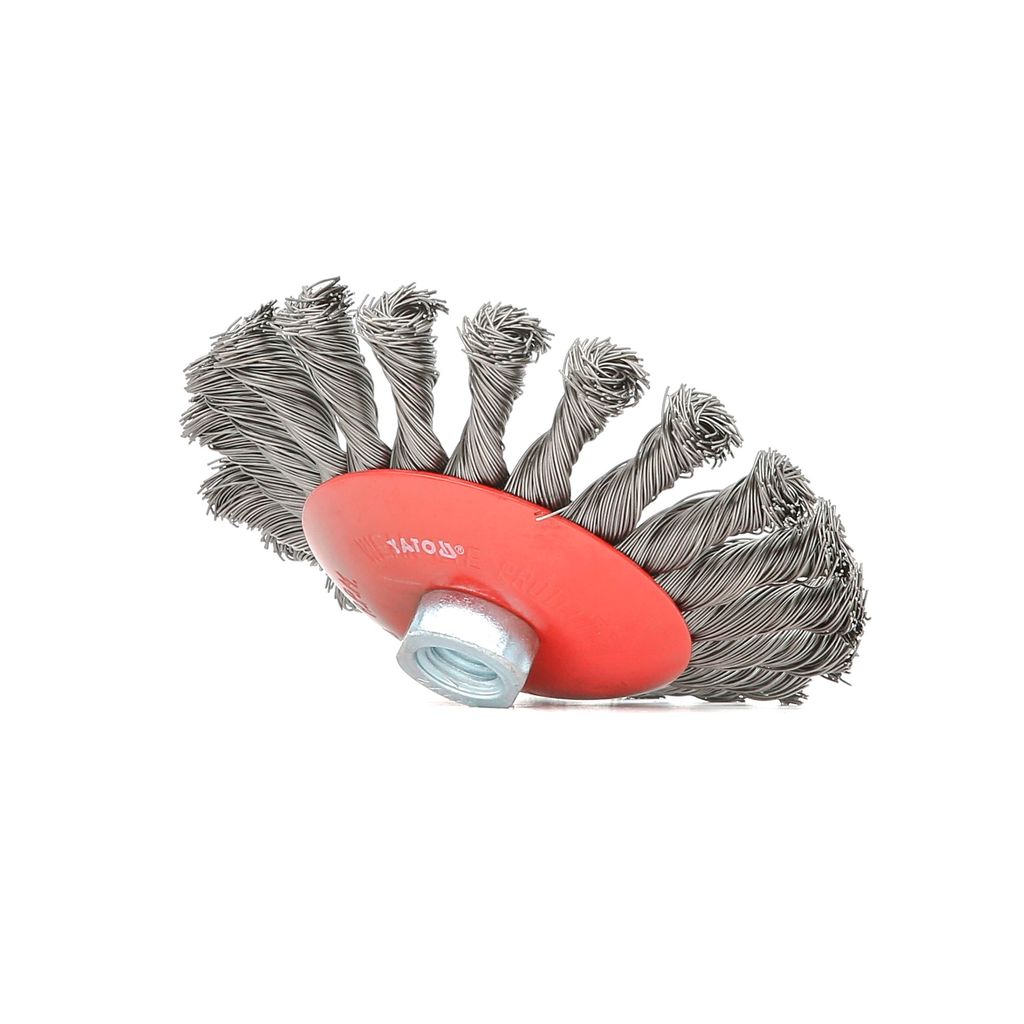Yato YT-4764, Vorpolierbürste, 10000 RPM, 12,5 cm, Rot, Edelstahl