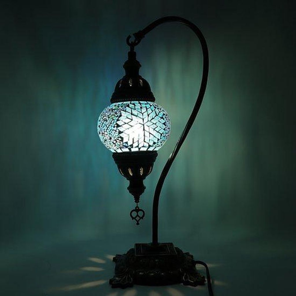 Lampe mosaïque turque - Lampe de table à col de cygne - Image du produit 
