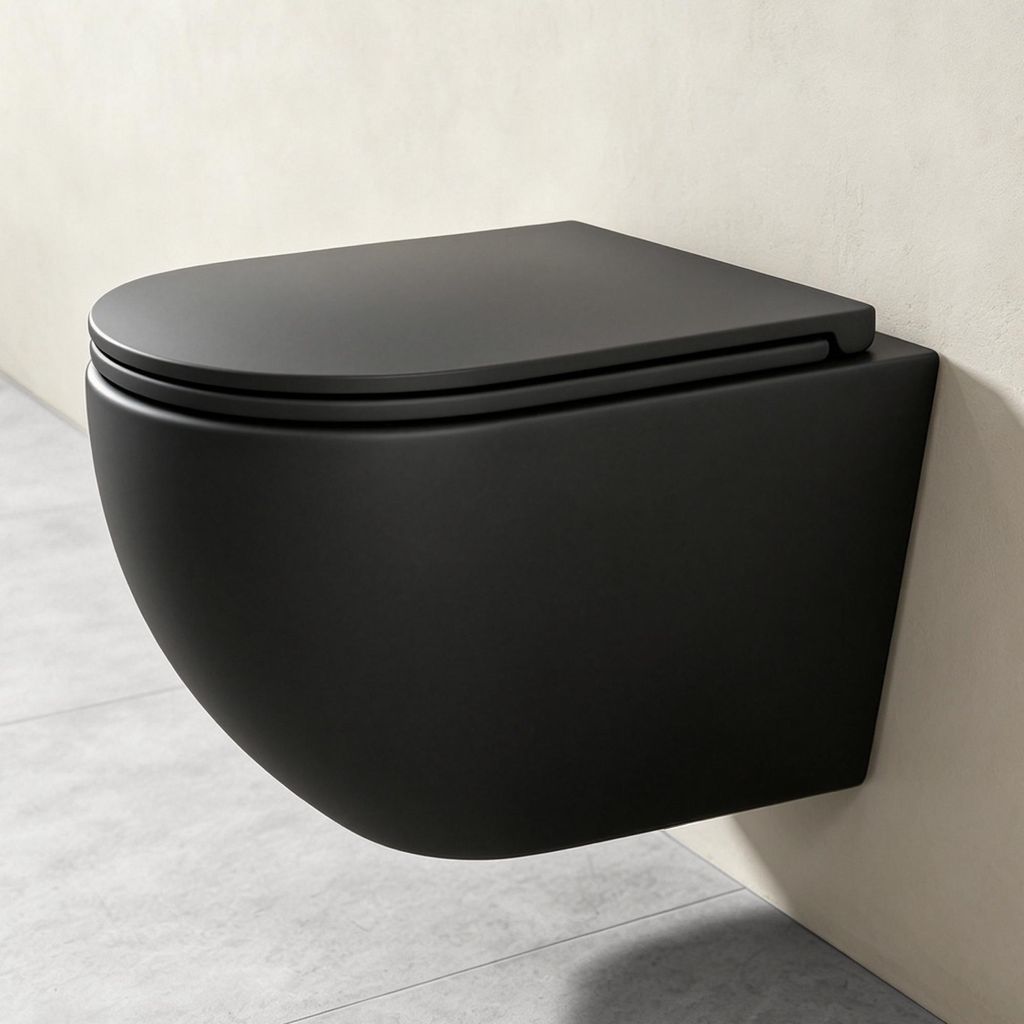 doporro Hänge-WC Spülrandlos Hänge-Toilette mit Tiefspüler Produktbild 