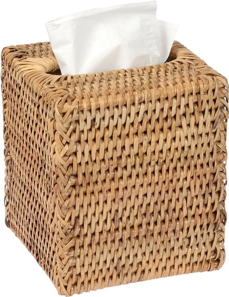 Boîte à mouchoirs en rotin : la solution esthétique pour votre déco