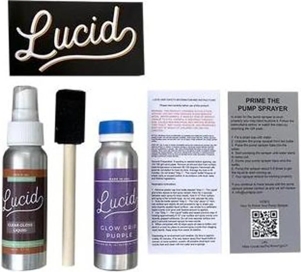 Grip antidérapant en spray Lucid Glow Kit violet pour skate et longboard