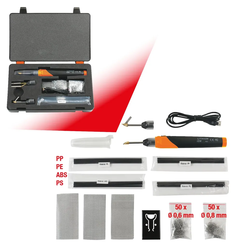 Agrafeuse thermique sans fil pour plastique KS TOOLS 134 éléments