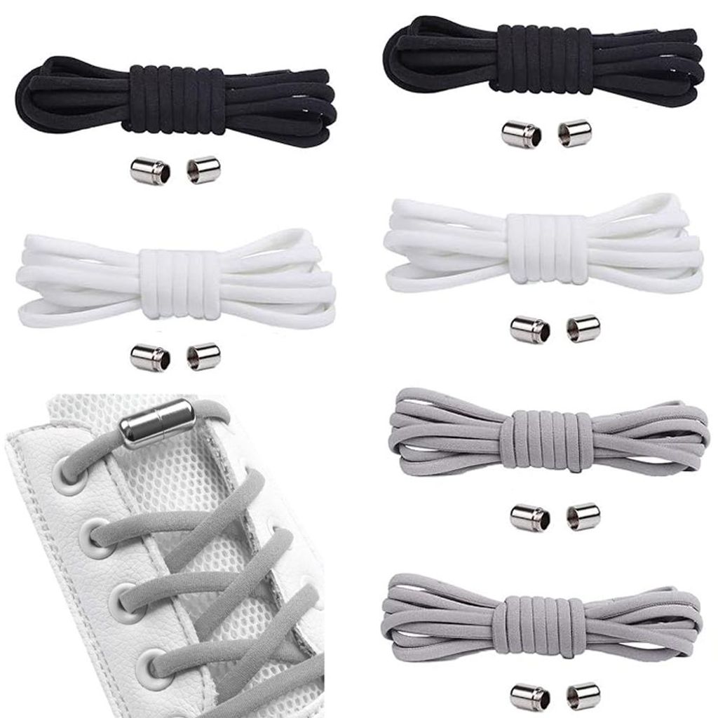 Elastische Schnürsenkel – 6 Paar – Schnürsenkel ohne Binden Produktbild 
