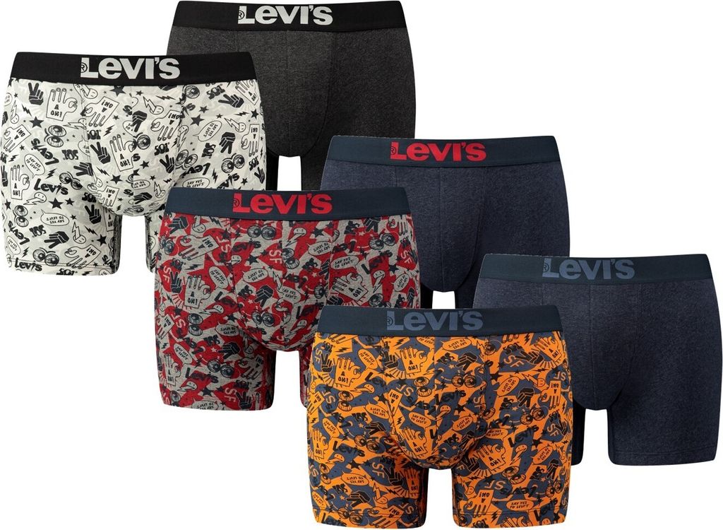 Levi´s 2P Emoji Print Boxer Brief 200 SF Baumwolle Stretch Produktbild 