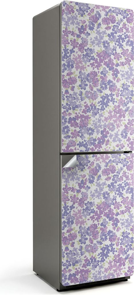 Blätter in intensiven Mustern – Kühlschrank Aufkleber – Klebefolie Kühlschrank – Kühlschrank Nachbildung – Kühlschrankfolie selbstkleb...