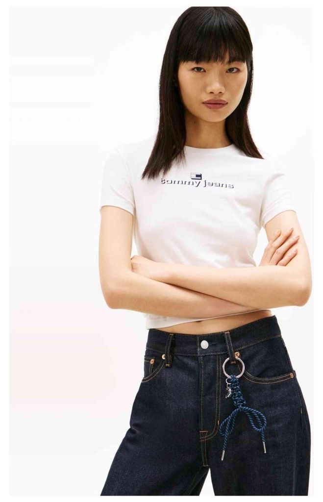 T-Shirt Tommy Hilfiger TJW SLIM ESS LOGO 1 TEE EXT für Damen