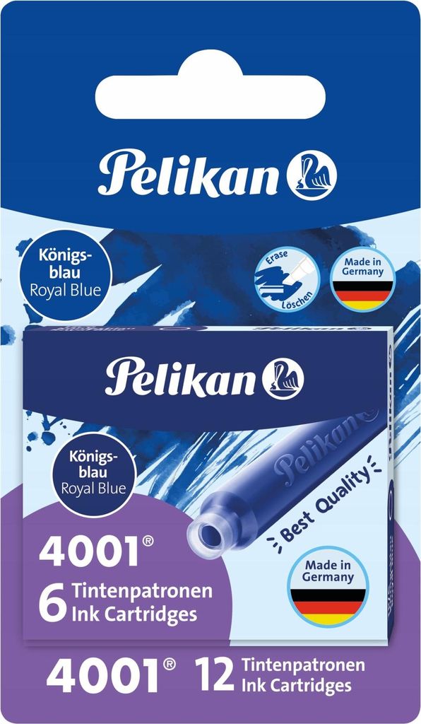 Pelikan Tintenpatrone 4001 TP/6  Königsblau 2x 6Stück Zdjęcie produktu 