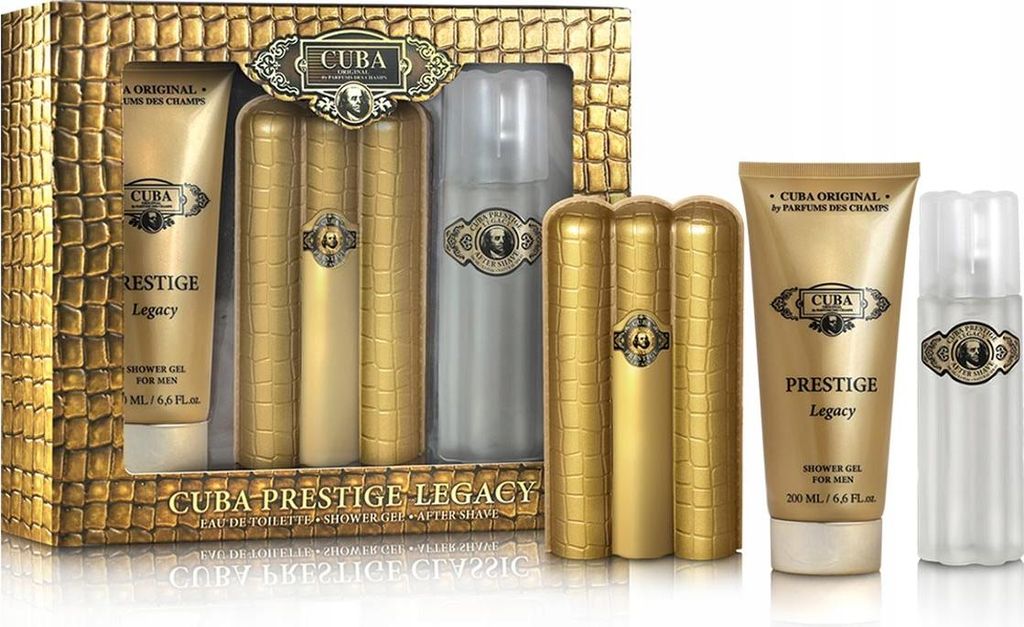 Cuba Prestige Legacy Set Eau de Toilette Spray 90ml + Duschgel 200ml + Aftershave 100ml