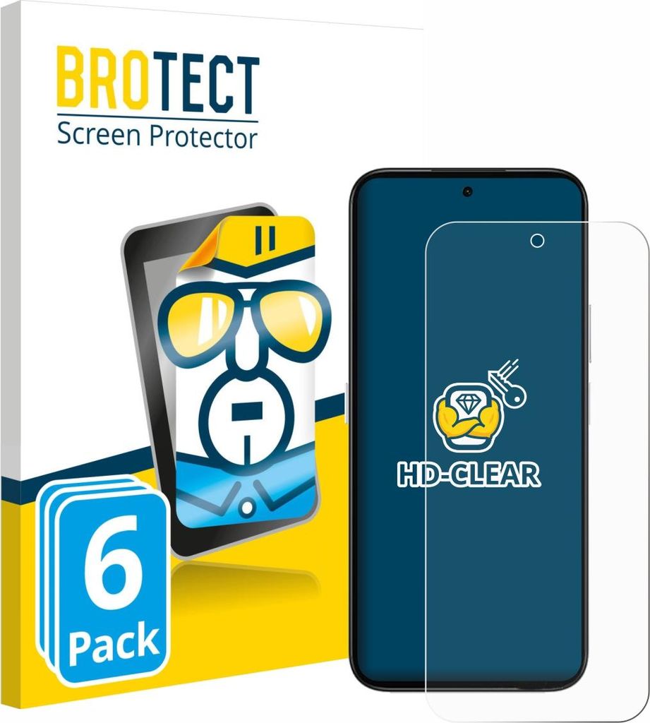 6x Für Honor Play 60 Schutzfolie BROTECT Displayschutz Display Schutz Folie Klar Transparent