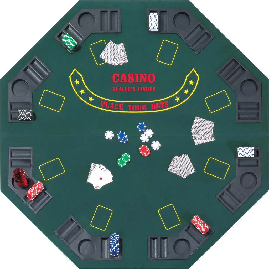 Plateau de Poker Carré 125cm HOT Games pour Soirée Casino à la Maison
