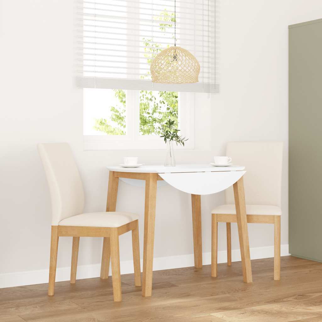 Möbel Esszimmerstühle mit Kissen 2 Stk. Massivholz Gummibaum - Esszimmerstühle 4102450