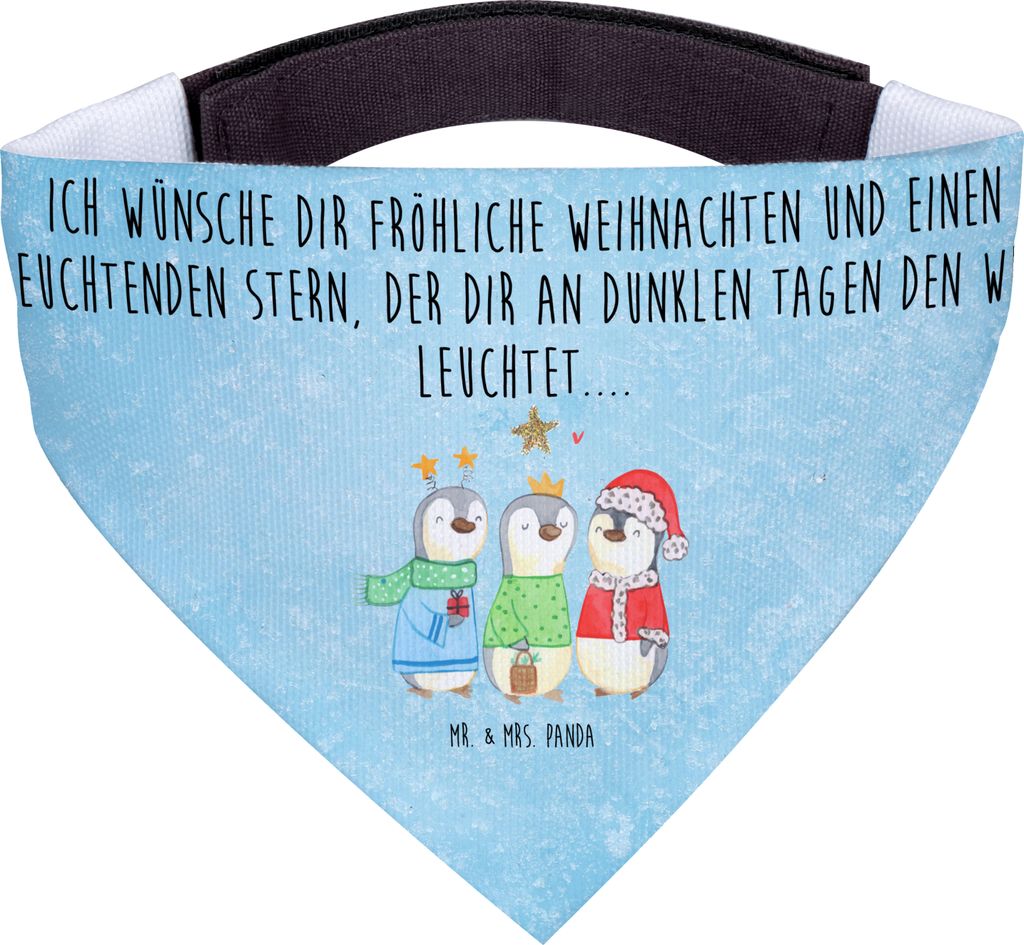 Mr. & Mrs. Panda Halstuch Für Hunde Winterzeit Heilige drei Könige - Eisblau - Geschenk, Weihnachten, Winter, Weihnachtszeit, Hundehalstuch, Band...
