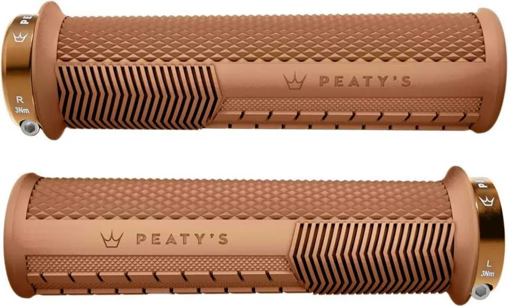 Poignées de VTT Marron 130mm Peaty's Monarch Thick à Texture Moletée