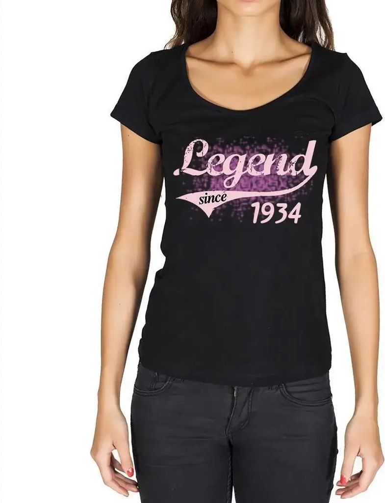 Damen Grafik T-Shirt Legende seit 1934 – Legend Since 1934 – Geschenk 90. Geburtstag Jahrestag 90 Jahre Jubiläum 90 Jährige Frau Jahrgang 193...