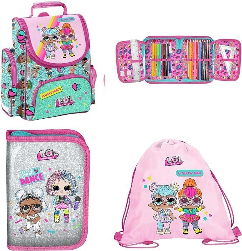 SCOOLSTAR LOL Schulranzen Set mit 3 Teilen, leichten Produktbild 