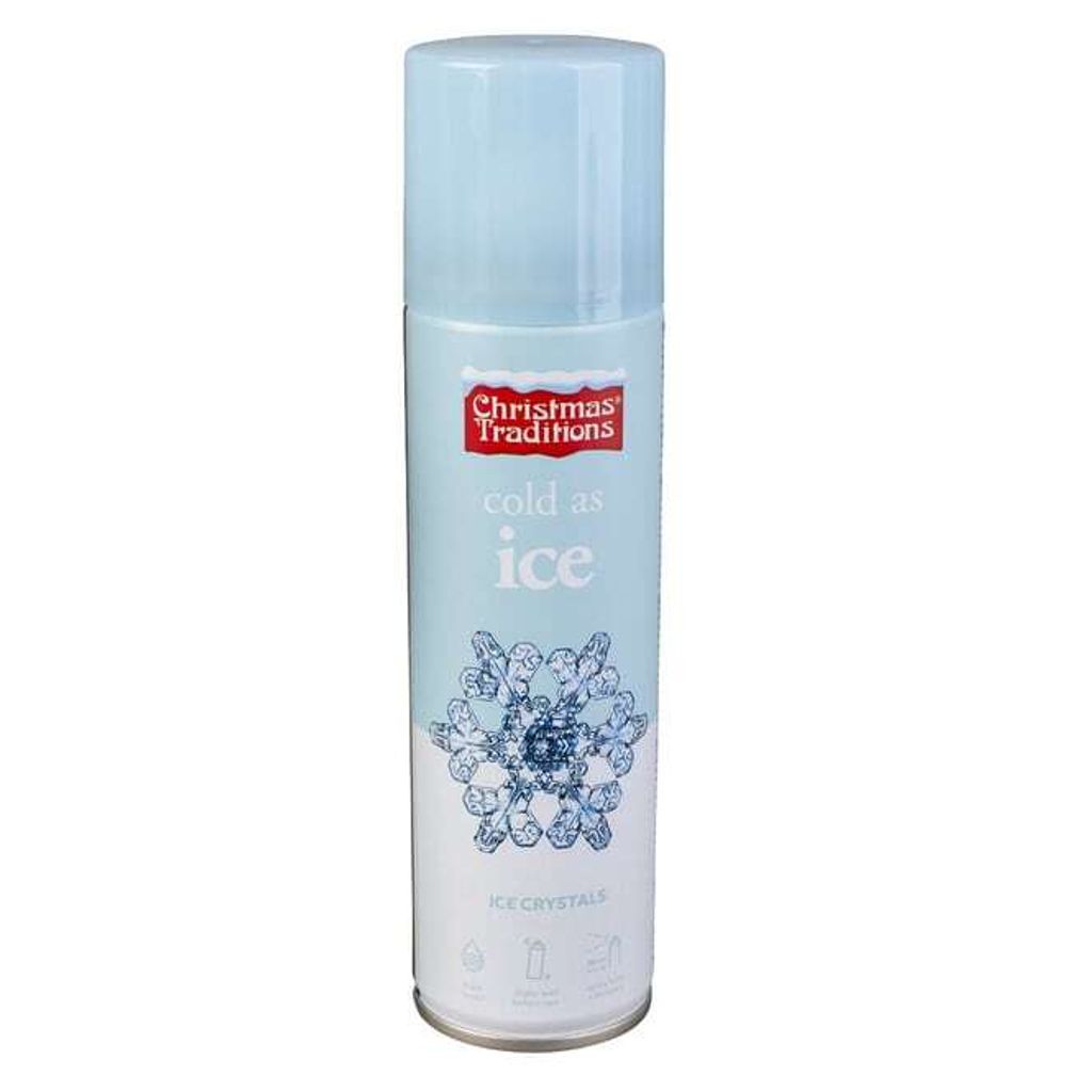 A spray can with Christmas-themed decorations.