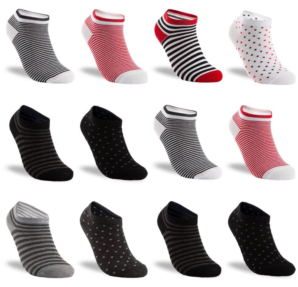 TEXEMP Damen Sneaker Socken 6 - 18 Paar Kinder Baumwolle Produktbild 