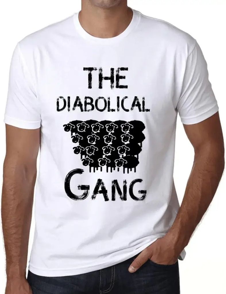 Herren Grafik T-Shirt Die teuflische Bande – The Diabolical Gang – Öko-Verantwortlich Vintage Jahrgang Kurzarm Lustige Druck Geburtstag Gesche...
