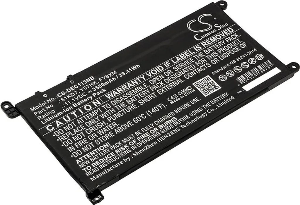 Batteria 51KD7 per Dell Chromebook 11 3100 3180 3189 | TECHTEK 42Wh