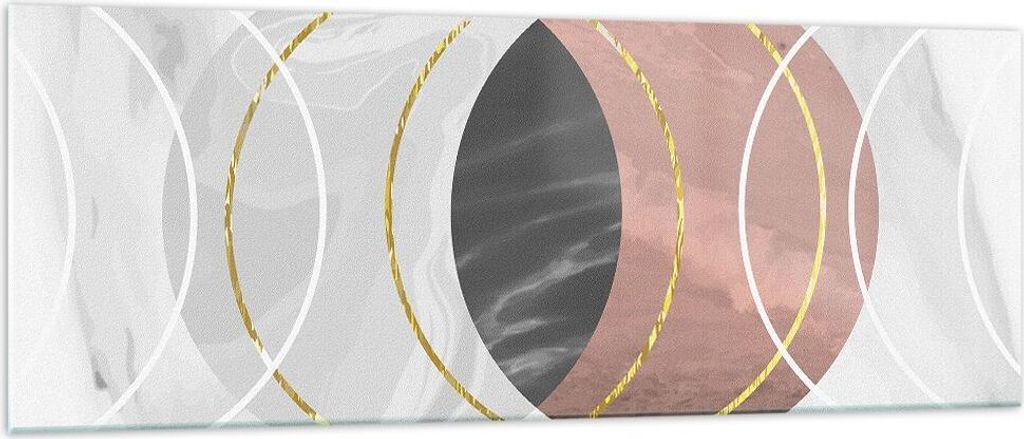 Bilder auf glas - Einteilig - Abstraktion Formen Stück - 140x50cm - Glasbilder - Wandbilder - Bilder - zum Aufhängen bereit - Wanddekoration aus ...