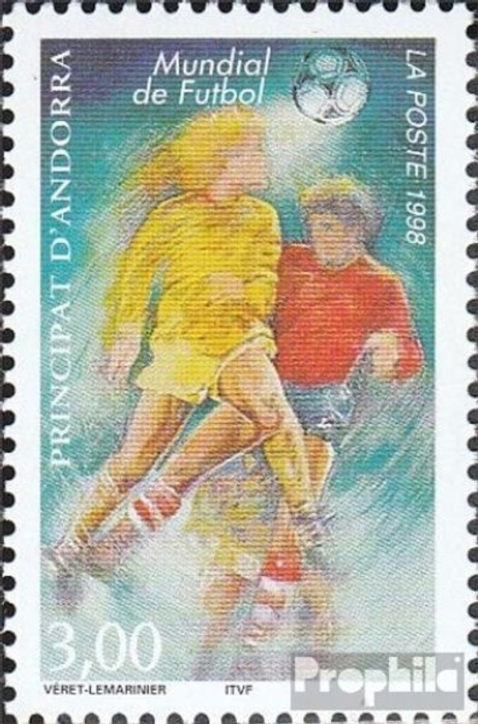 Briefmarken Andorra - Französische Post 1998 Mi 524 (kompl.Ausg.) postfrisch Fußball