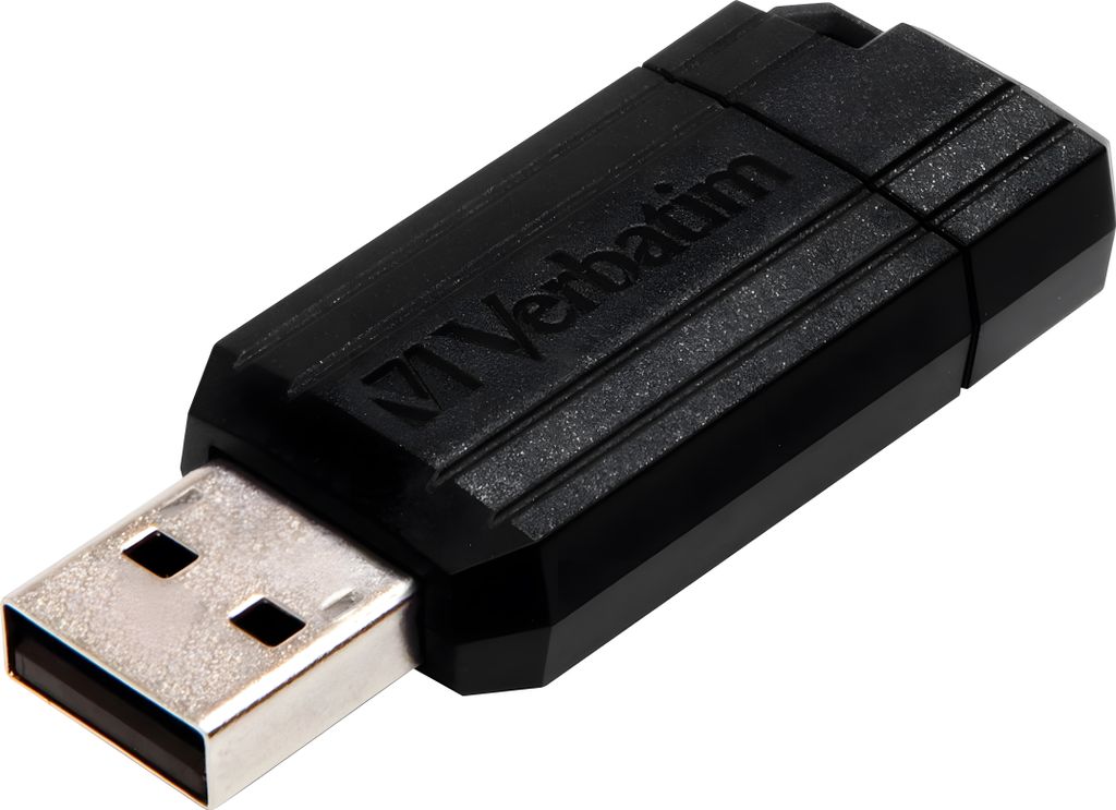 Verbatim PinStripe 64GB, 64 GB, USB 2.0, Drehring, 9.22 mm, 21 mm, 54 mm