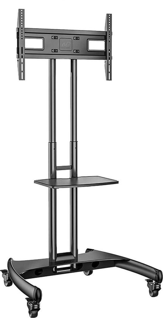 Unyqoos Verstellbare TV-Stand mit Rollen für 32 bis 70 Zoll Fernseher, höhenverstellbar, stabil und mobil