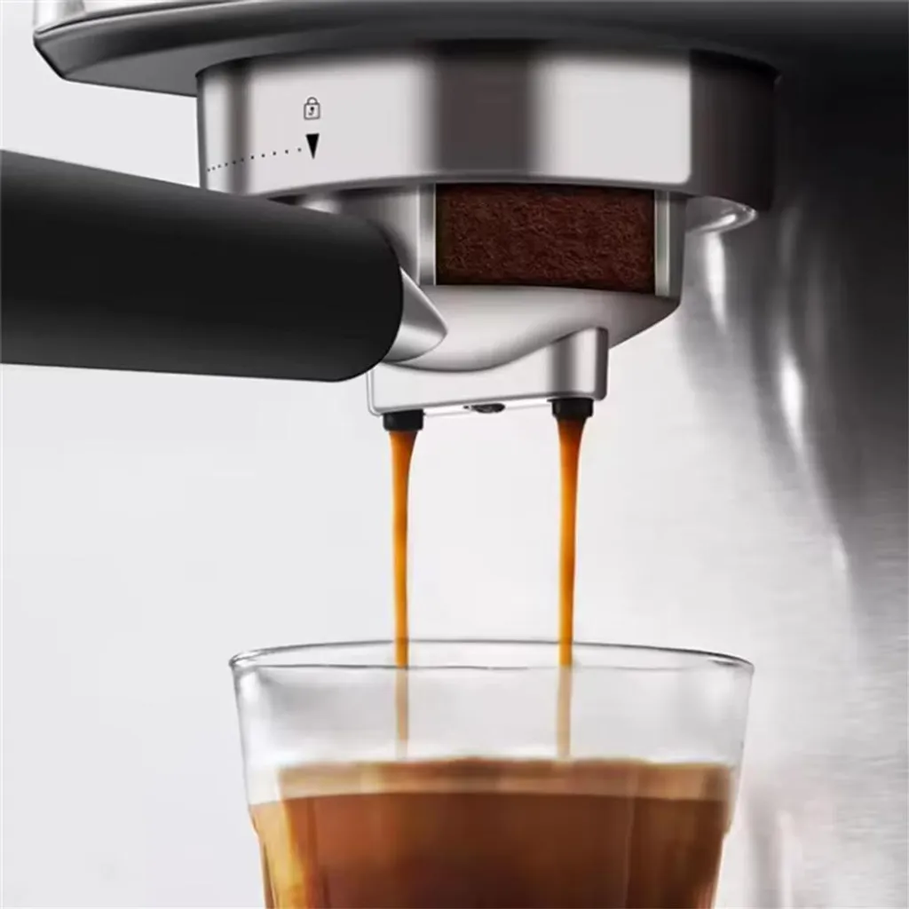 Cafetière espresso manuelle inox avec pompe 20 bars version EU