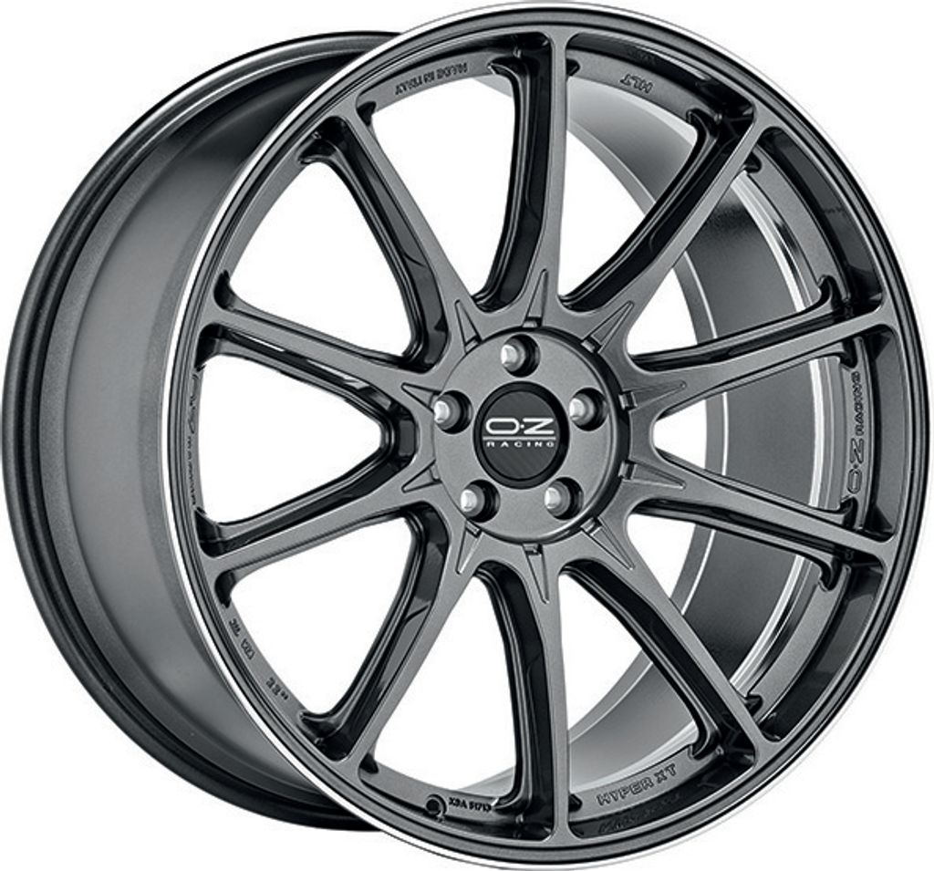 ALUFELGE OZ Racing HYPER XT HLT 10x22 5x120 ET 40 STAR GRAPHITE DIAMOND LIP
