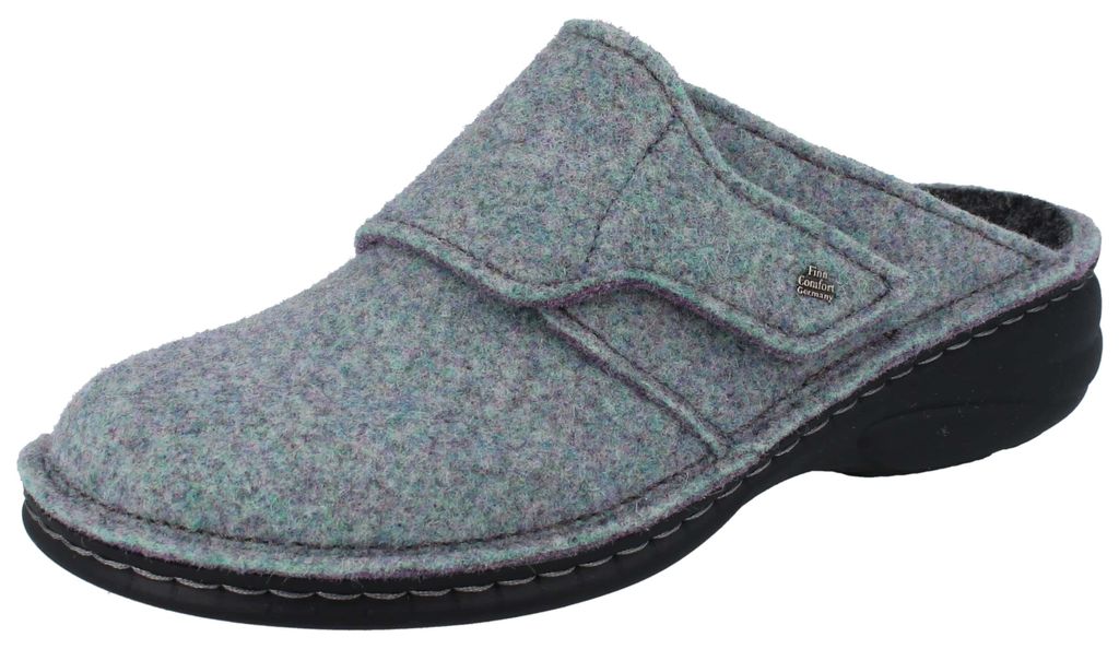 FINN COMFORT Goms Damen Hausschuhe Clog opal grün Filz - Produktbild 