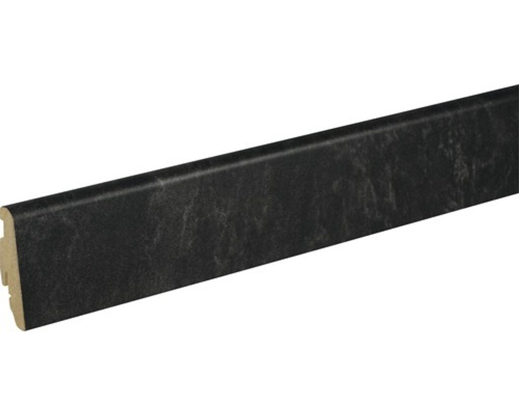 SKANDOR Sockelleiste MDF FU60L foliert Black Slate schiefer Produktbild 