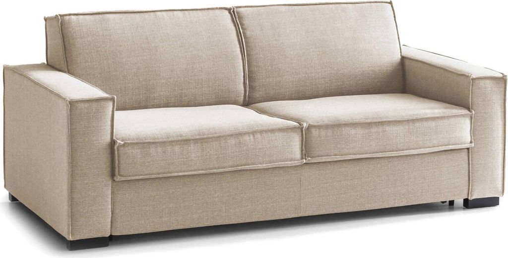 Schlafsofa Samantha, 2-Sitzer-Sofa, 100% Italy, Wohnzimmersofa mit drehbarer–ffnung, aus gepolstertem Stoff, mit schmalen Armlehnen, Cm 160x95h9...
