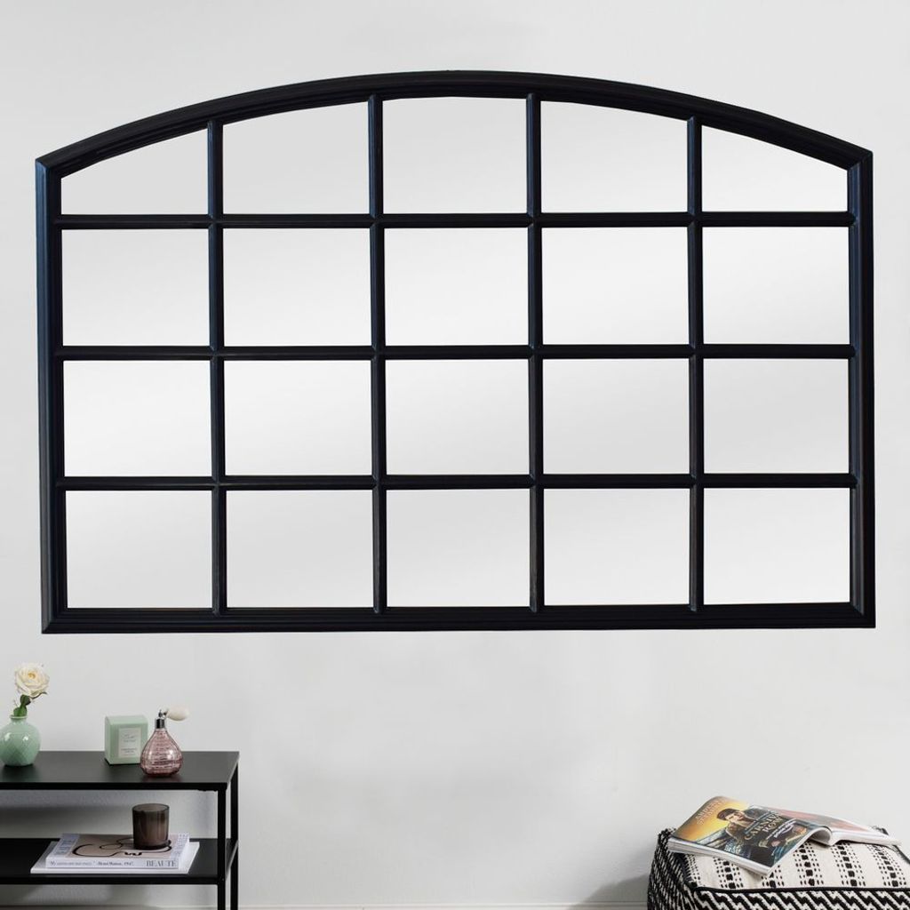 cagü: Romantischer Design Wandspiegel PORTA Schwarz Produktbild 