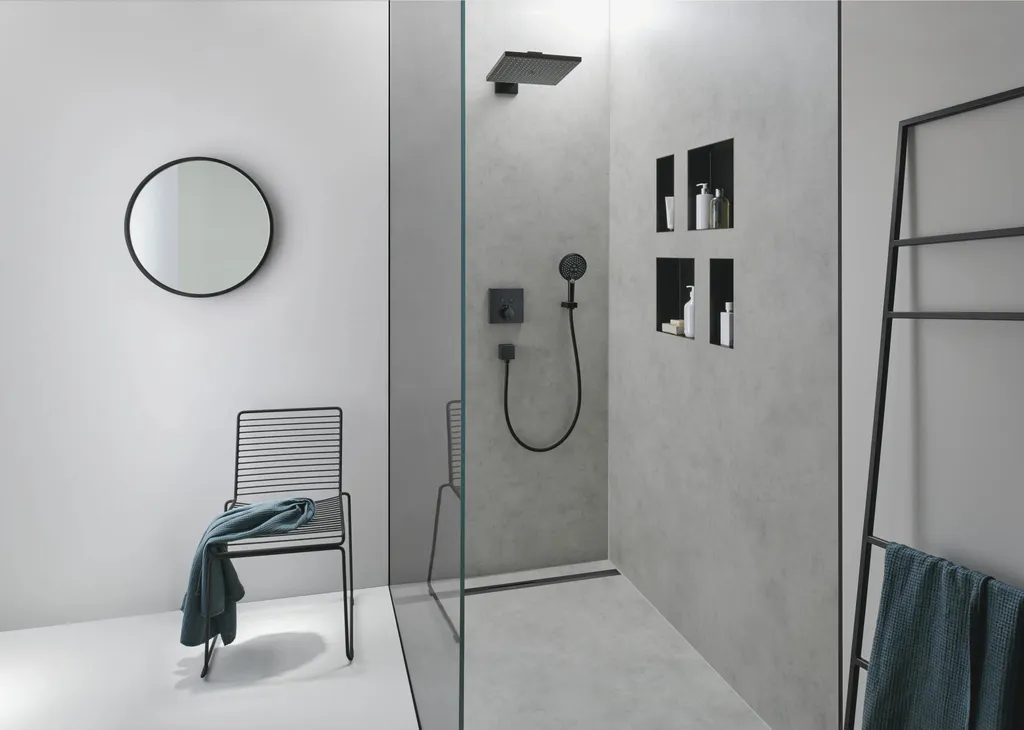 Support mural pour pommeau de douche hansgrohe Porter E finition chrome