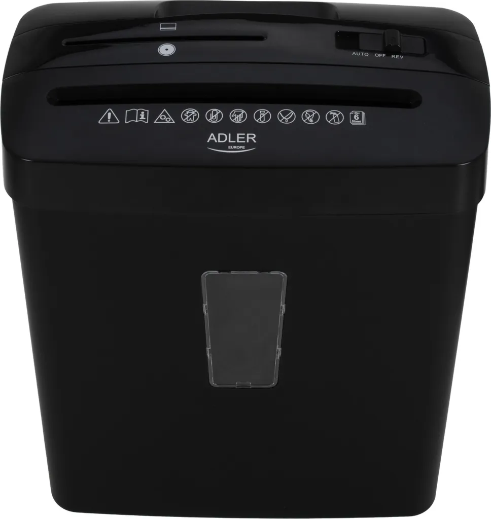 Destructeur de documents noir Adler 200W coupe croisée haute performance - 6