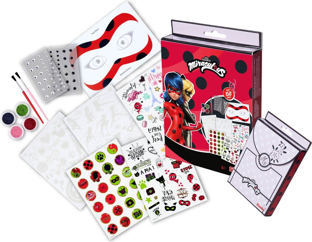 Simba Kreativität Miraculous Glittery Tattoo Set 105950146