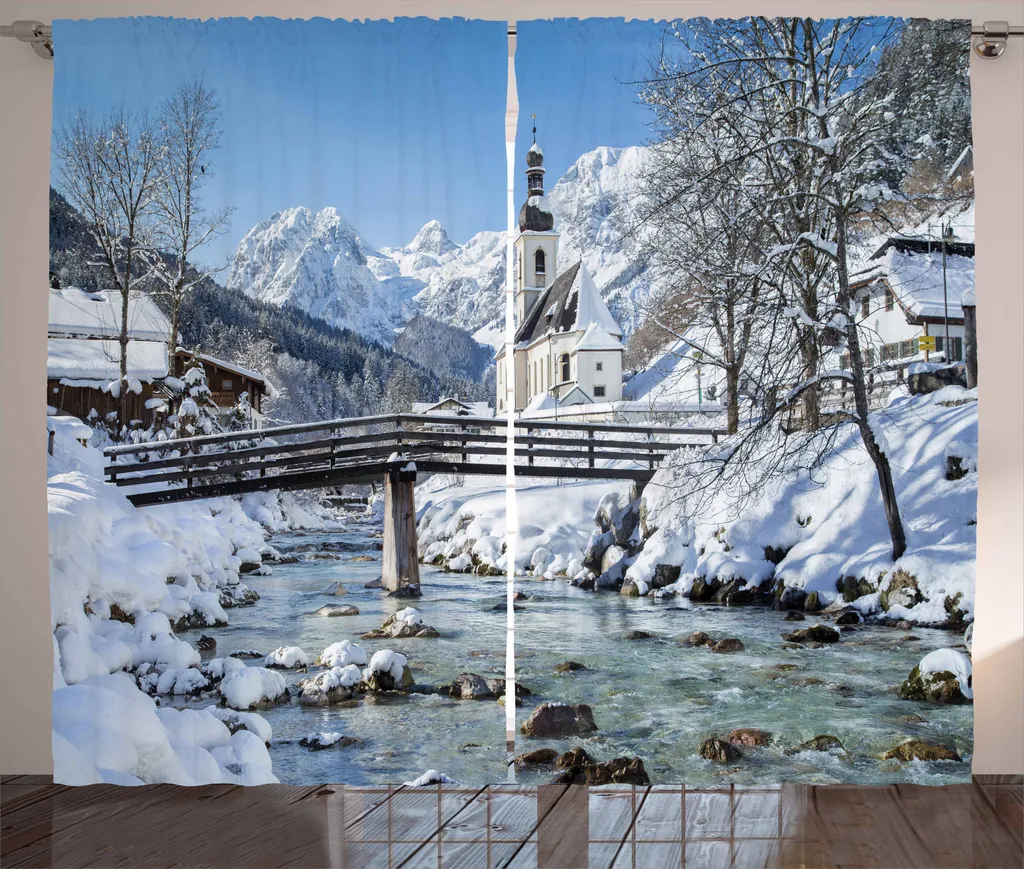 Tenda Arredo ABAKUHAUS Inverno Rustico 280x175 Panorama Neve