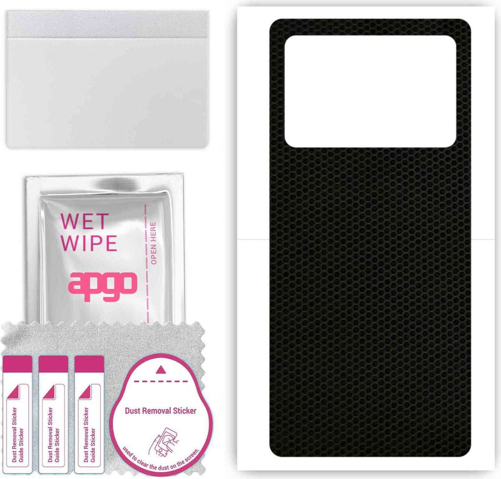 apgo Rückseite Schutzfolie, Skin, kompatibel mit Vivo X Note, Hinten Displayschutzfolie aus Vinylfolie, kratzfest, einfache Montage - Matrix